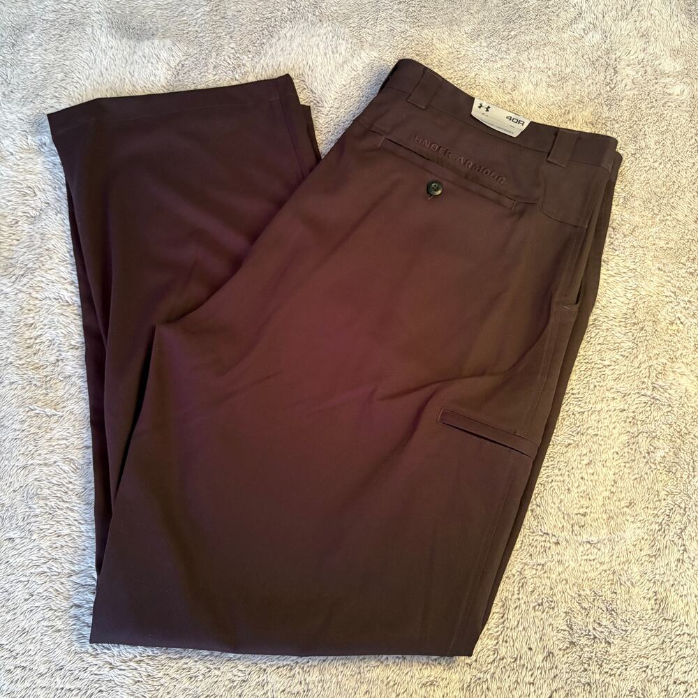 Under Armour‎ Men's Straight Golf Loose Fit Match Play Black Pants Size 40R NEW